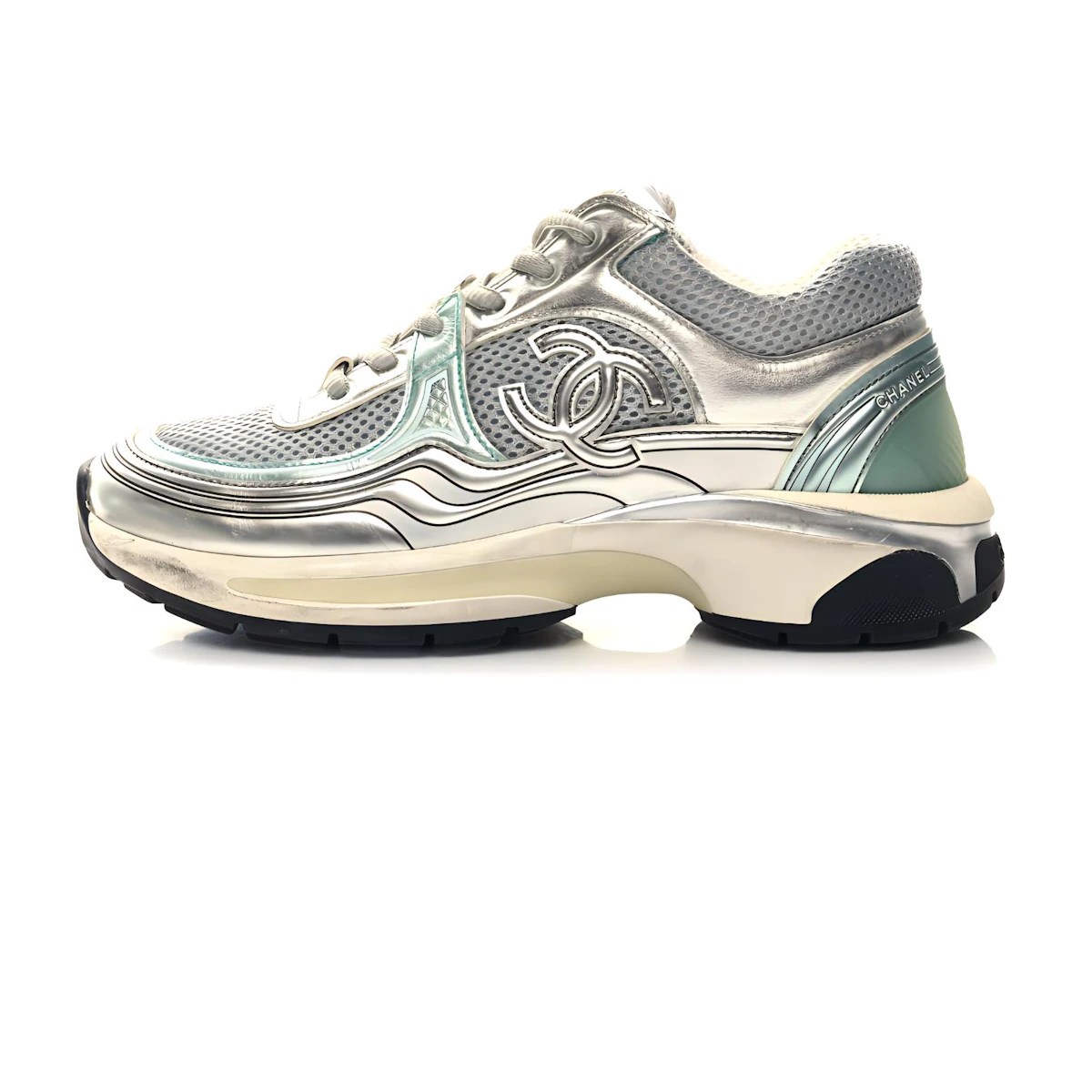 Buy (Women) Chanel Sneaker Low 'Silver Blue' G39792-Y56368-K5456
