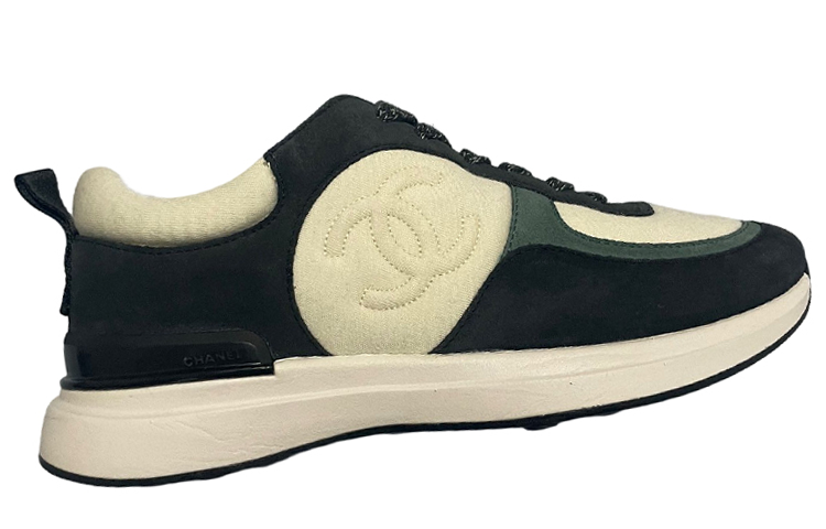 (W) Chanel Sneaker Low 'White Black Green' 圖 3