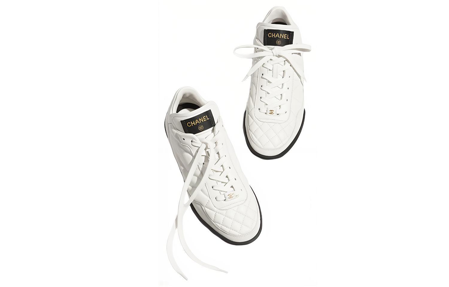 Lookbook (W) 香奈儿低帮运动鞋 '白色皮革' G40178-Y56625-0T614