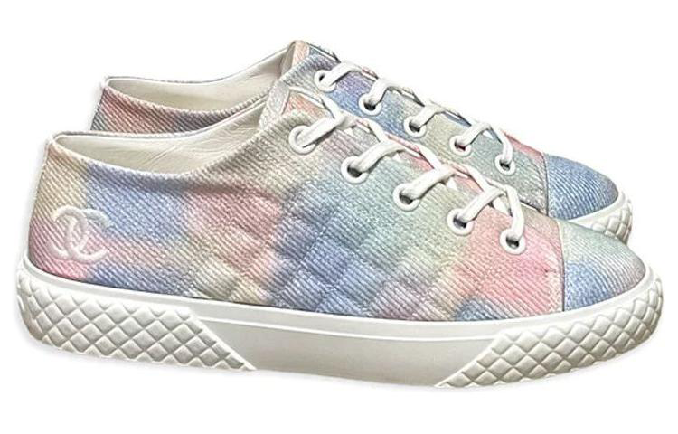 Lookbook (W) シャネル スニーカー ロー ピンクブルーホワイト G38278-X56403-K3843