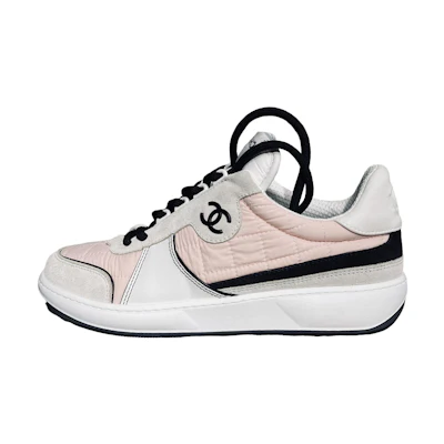 (W) Chanel Sneaker Low Top 'Pink White'