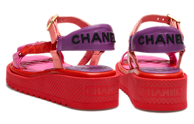 (W) Chanel Sneaker Sandal 'Red Lambskin Leather' 圖 4