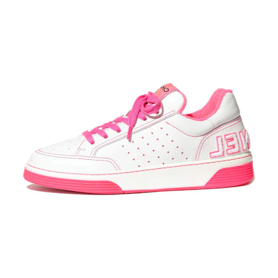 (W) Chanel Sneaker White Fuchsia