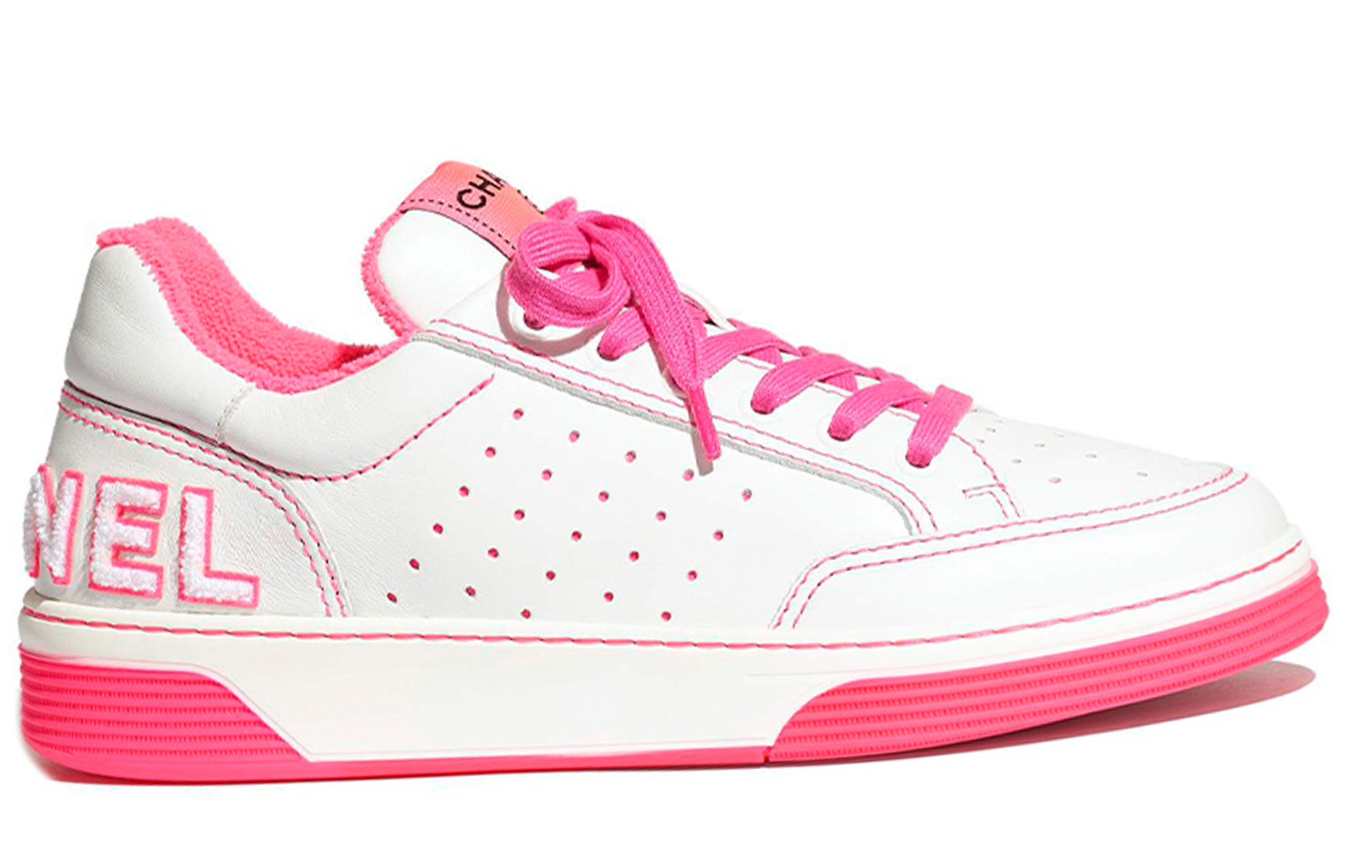 Order (W) Chanel Sepatu Sneaker Putih Fuchsia G35934-X51648-C8653