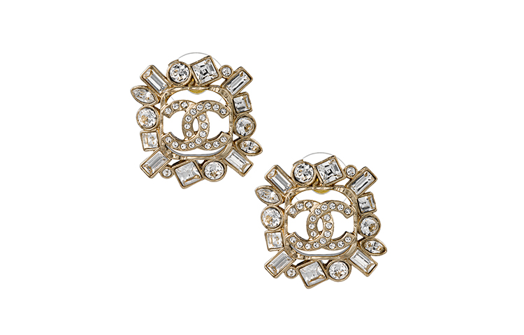 Order (W) Anting Chanel Emas Kristal Logo Double C Musim Semi/Panas 2023. ABA175-B10373-NM707