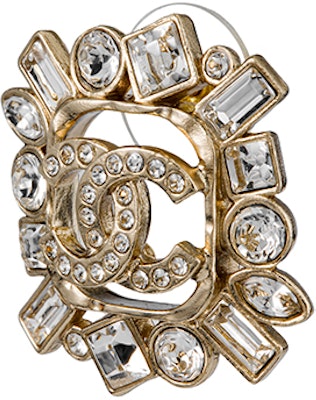 (W) Anting Chanel Emas Kristal Logo Double C Musim Semi/Panas 2023. ABA175-B10373-NM707 Lookbook (W) Anting Chanel Emas Kristal Logo Double C Musim Semi/Panas 2023. ABA175-B10373-NM707