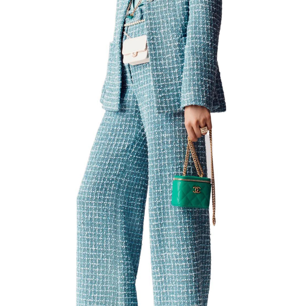 Sizing (W) シャネル 春夏 2023 ハイウエスト フレア リネンパンツ ブルー レディース カジュアル. P74427-V65662-NL536