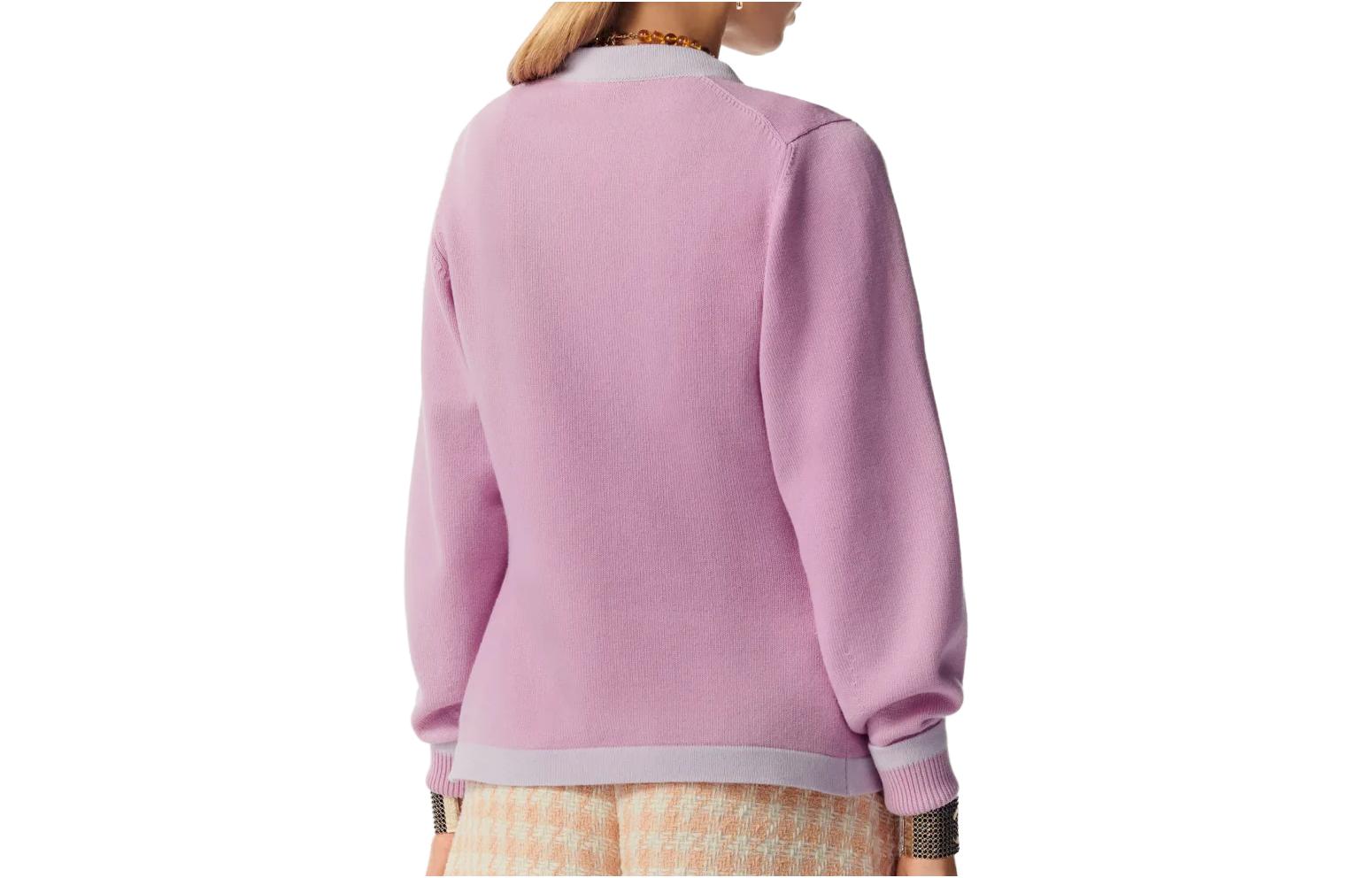 Lookbook (W) 香奈儿2023春夏女款粉色拼色针织开衫. P75050-K10747-NN978