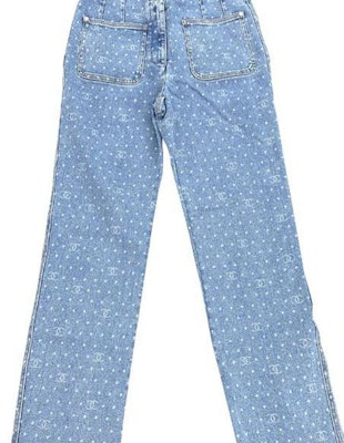 (Women) CHANEL Spring Summer 2023 Polka Dot Logo Printed Straight-Leg Jeans Women Light Blue P74503-V66049-NM672 Shop (Women) CHANEL Spring Summer 2023 Polka Dot Logo Printed Straight-Leg Jeans Women Light Blue P74503-V66049-NM672