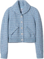 (Women) CHANEL Spring/Summer 2024 Blue Plaid Lapel Long Sleeve Jacket. P73346-V64915-NJ593 (Women) CHANEL Spring/Summer 2024 Blue Plaid Lapel Long Sleeve Jacket. P73346-V64915-NJ593