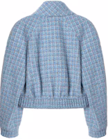 Lookbook (W) CHANEL 春夏2024 藍色格紋翻領長袖外套 P73346-V64915-NJ593