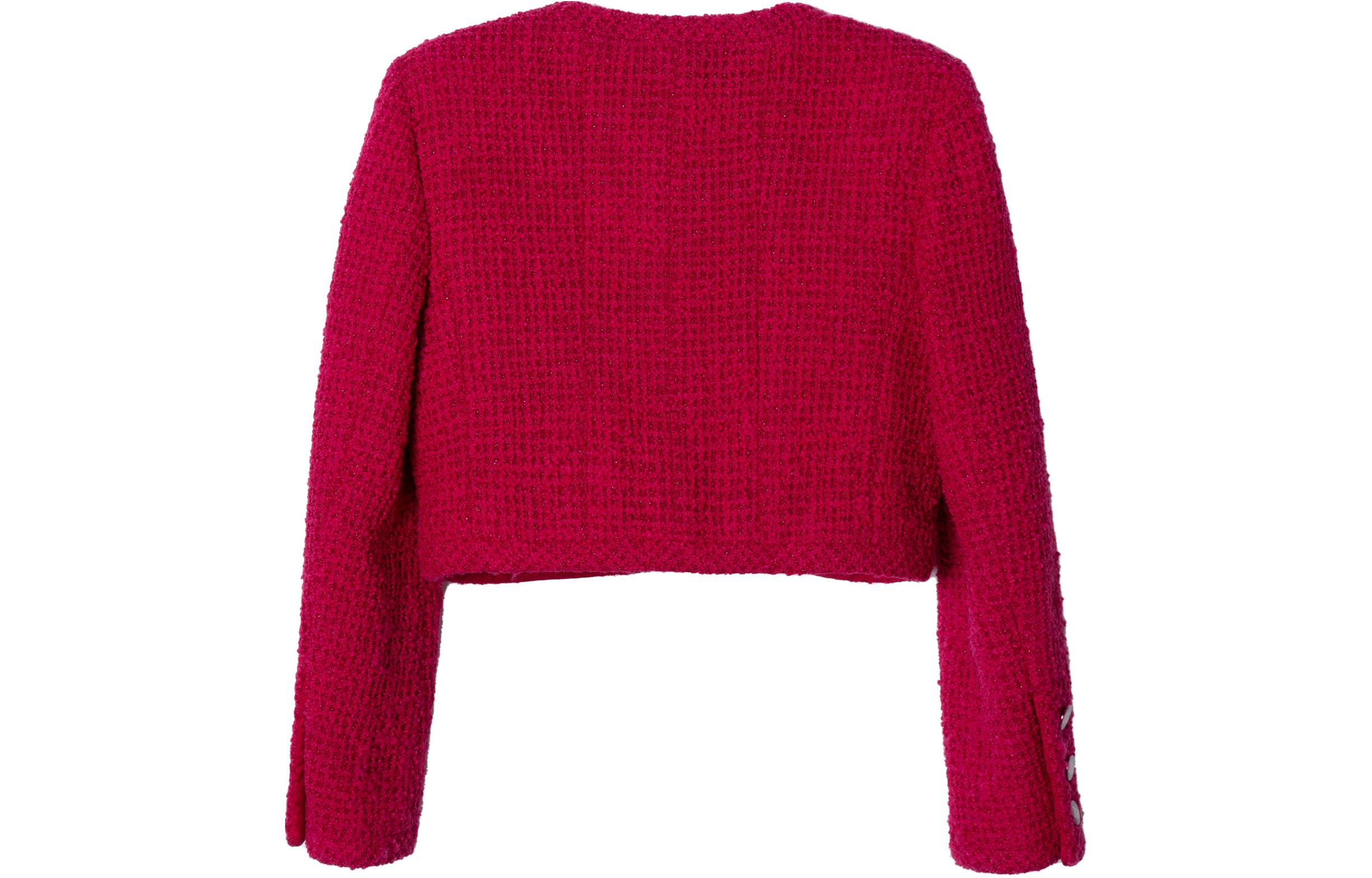 Lookbook (W) CHANEL Musim Semi/Panas 2024 Jaket Lengan Panjang Crop Merah Kancing P71724-V63171-NF253