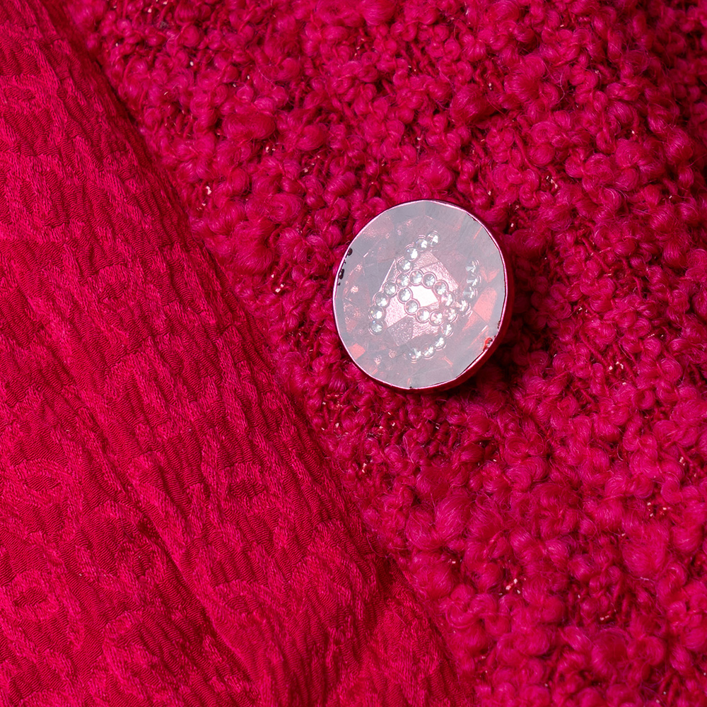 Details for (W) CHANEL Musim Semi/Panas 2024 Jaket Lengan Panjang Crop Merah Kancing P71724-V63171-NF253