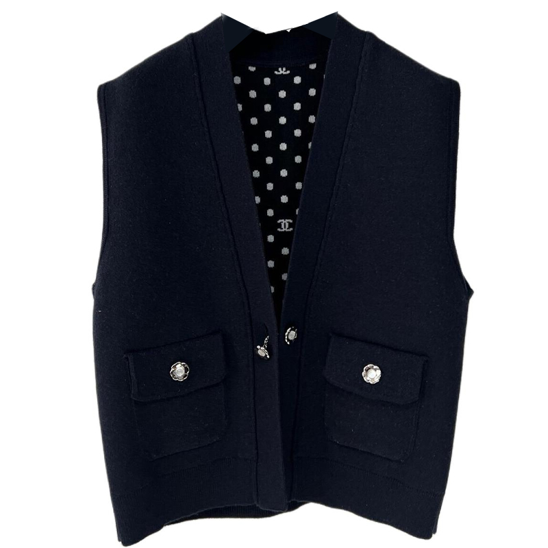 (Women) CHANEL Spring Summer 2024  Reversible Casual Vest Blue. P77012-K11096-NV767