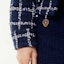 Purchase (Women) CHANEL Spring/Summer 2024 Navy Blue Checkered Button-Up Jacket P76725-V68782-NU898