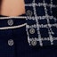 Details for (Women) CHANEL Spring/Summer 2024 Navy Blue Checkered Button-Up Jacket P76725-V68782-NU898