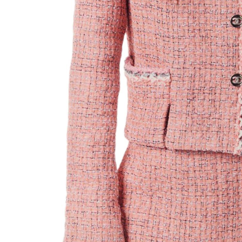 Details for (W) シャネル 春夏2024 ピンク チェッカーロングスリーブジャケット レディース用. P76681-V68648-NL395
