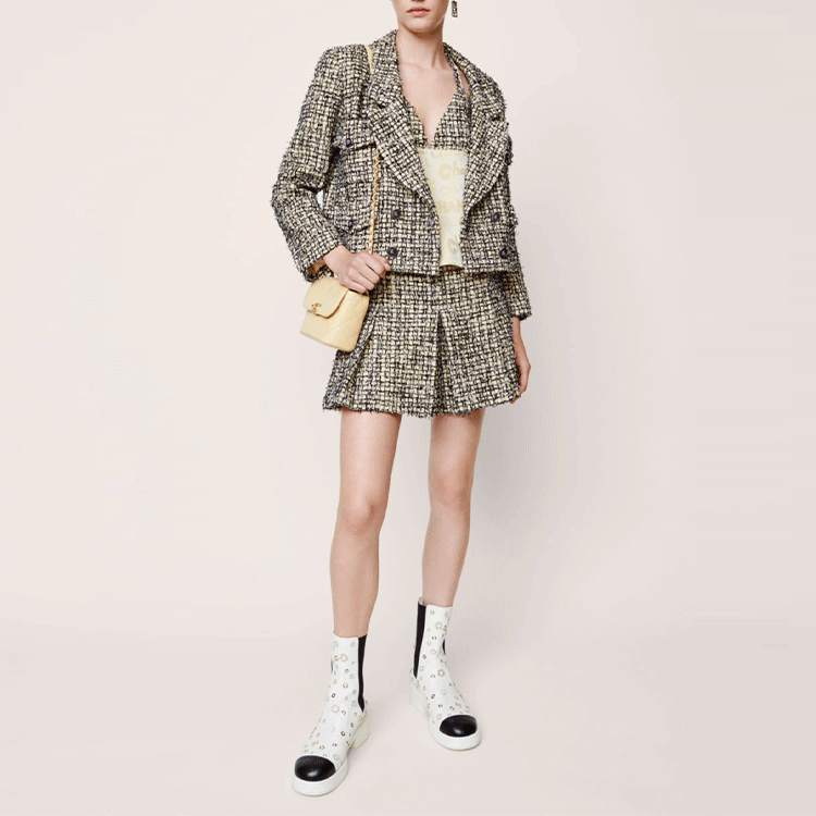 Shop (W) 샤넬 22 봄/여름 옐로우 트위드 자켓 P72385-V63580-NG772