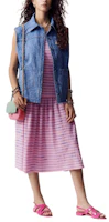 Lookbook (Women) CHANEL Spring Summer 23 Blue Denim Sleeveless Shirt Collar Vest Tee. P74492-V66068-NM715