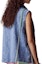 Shop (Women) CHANEL Spring Summer 23 Blue Denim Sleeveless Shirt Collar Vest Tee. P74492-V66068-NM715