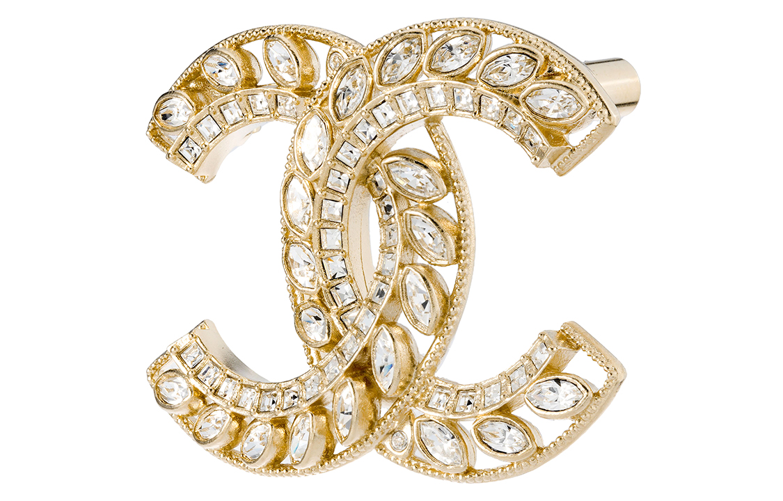 (Women) CHANEL Spring/Summer 23 Classic Double C Gold Rhinestone Brooch for Women. ABA561-B10721-NN527 圖 3