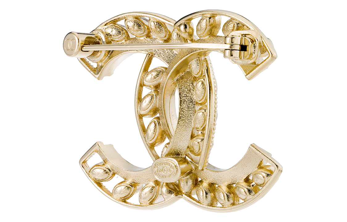 (Women) CHANEL Spring/Summer 23 Classic Double C Gold Rhinestone Brooch for Women. ABA561-B10721-NN527 圖 4