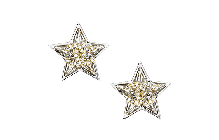 (Women) CHANEL Spring/Summer 23 Crystal Star Double C Logo Cubic Zirconia Earrings. ABA911-B10902-NO032 圖 2
