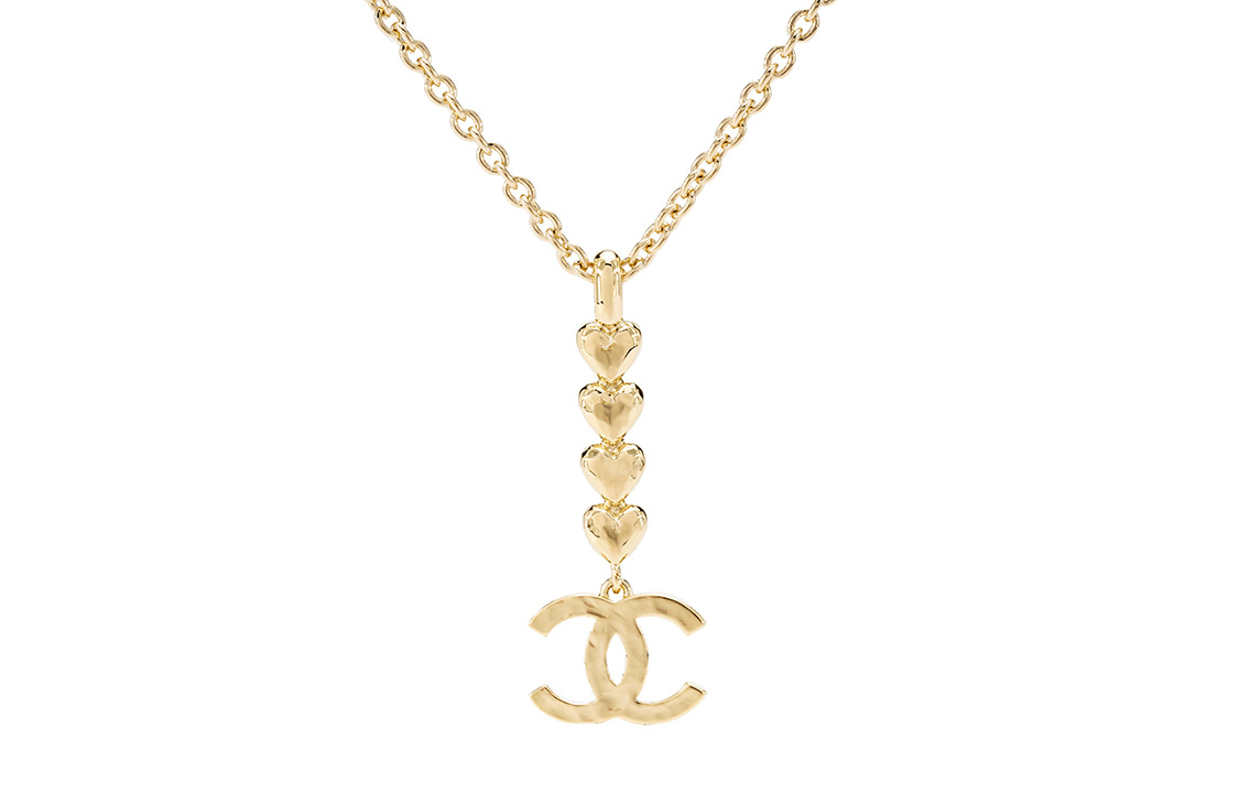 Lookbook (W) CHANEL 春夏23C 雙C水鑽心型金屬項鍊女士款 ABA263-B10486-NN007