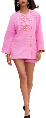 (Women) CHANEL Spring/Summer 23C Pink Bow Collar Coat for Women. P73994-V65622-NL437 Buy (Women) CHANEL Spring/Summer 23C Pink Bow Collar Coat for Women. P73994-V65622-NL437