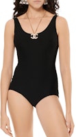(Women) CHANEL Spring/Summer 24 Black Sleeveless One-Piece Swimsuit. P76773-V68953-94305 (Women) CHANEL Spring/Summer 24 Black Sleeveless One-Piece Swimsuit. P76773-V68953-94305