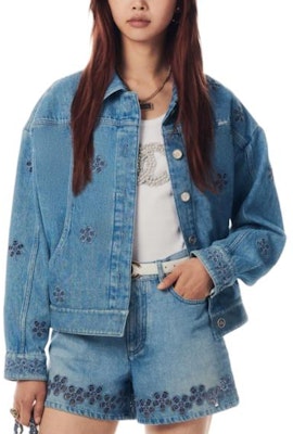 (W) CHANEL 春夏24 淺藍花卉刺繡牛仔外套 P76751-V68780-NW410 Order (W) CHANEL 春夏24 淺藍花卉刺繡牛仔外套 P76751-V68780-NW410