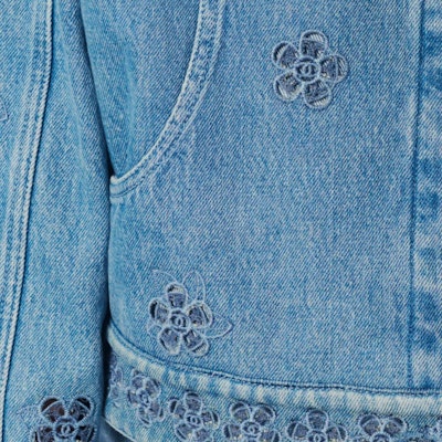(W) CHANEL 春夏24 淺藍花卉刺繡牛仔外套 P76751-V68780-NW410 Sizing (W) CHANEL 春夏24 淺藍花卉刺繡牛仔外套 P76751-V68780-NW410
