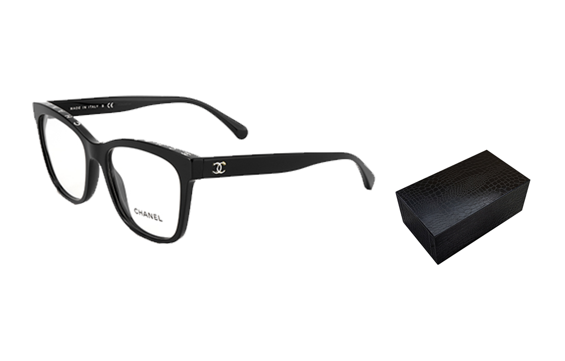 (Women) CHANEL Square Optical Eyeglasses for Women - Black (Prescription Ready) CH3392-C501 圖 8