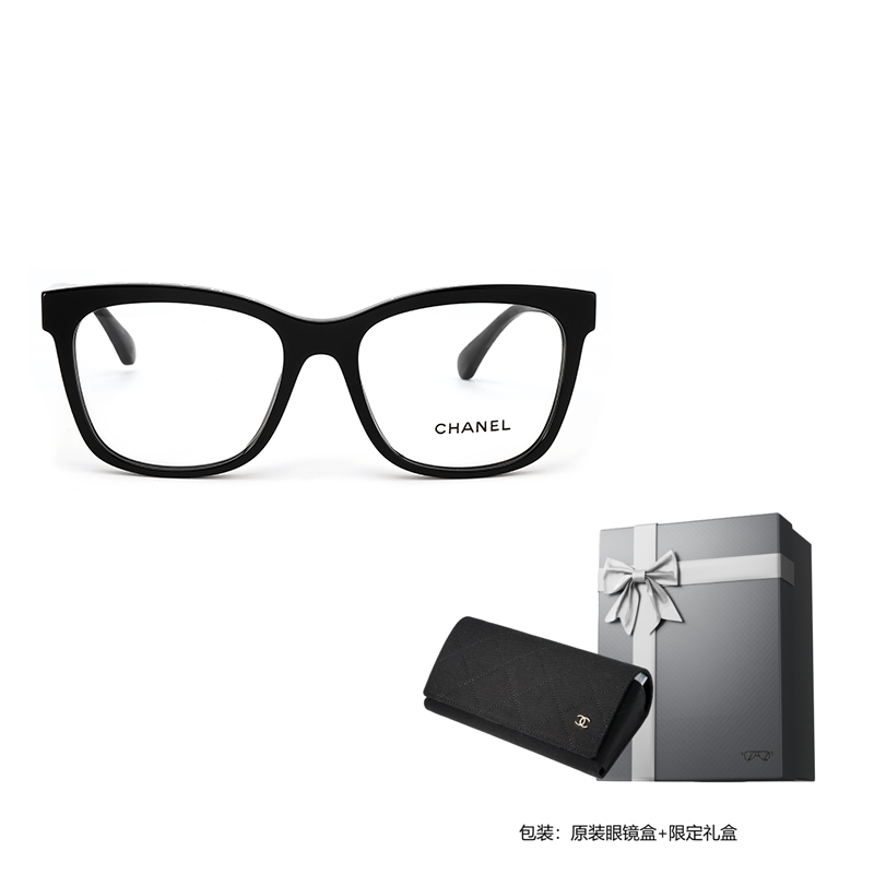 (Women) CHANEL Square Optical Eyeglasses for Women - Black (Prescription Ready) CH3392-C501 圖 9