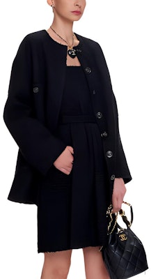 (Women) CHANEL SS21 Casual Sleeveless Tweed A-Line Dress Black P70077-V61438-94305 Buy (Women) CHANEL SS21 Casual Sleeveless Tweed A-Line Dress Black P70077-V61438-94305