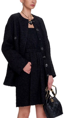 (Women) CHANEL SS21 Casual Sleeveless Tweed A-Line Dress Black P70077-V61438-94305 Order (Women) CHANEL SS21 Casual Sleeveless Tweed A-Line Dress Black P70077-V61438-94305