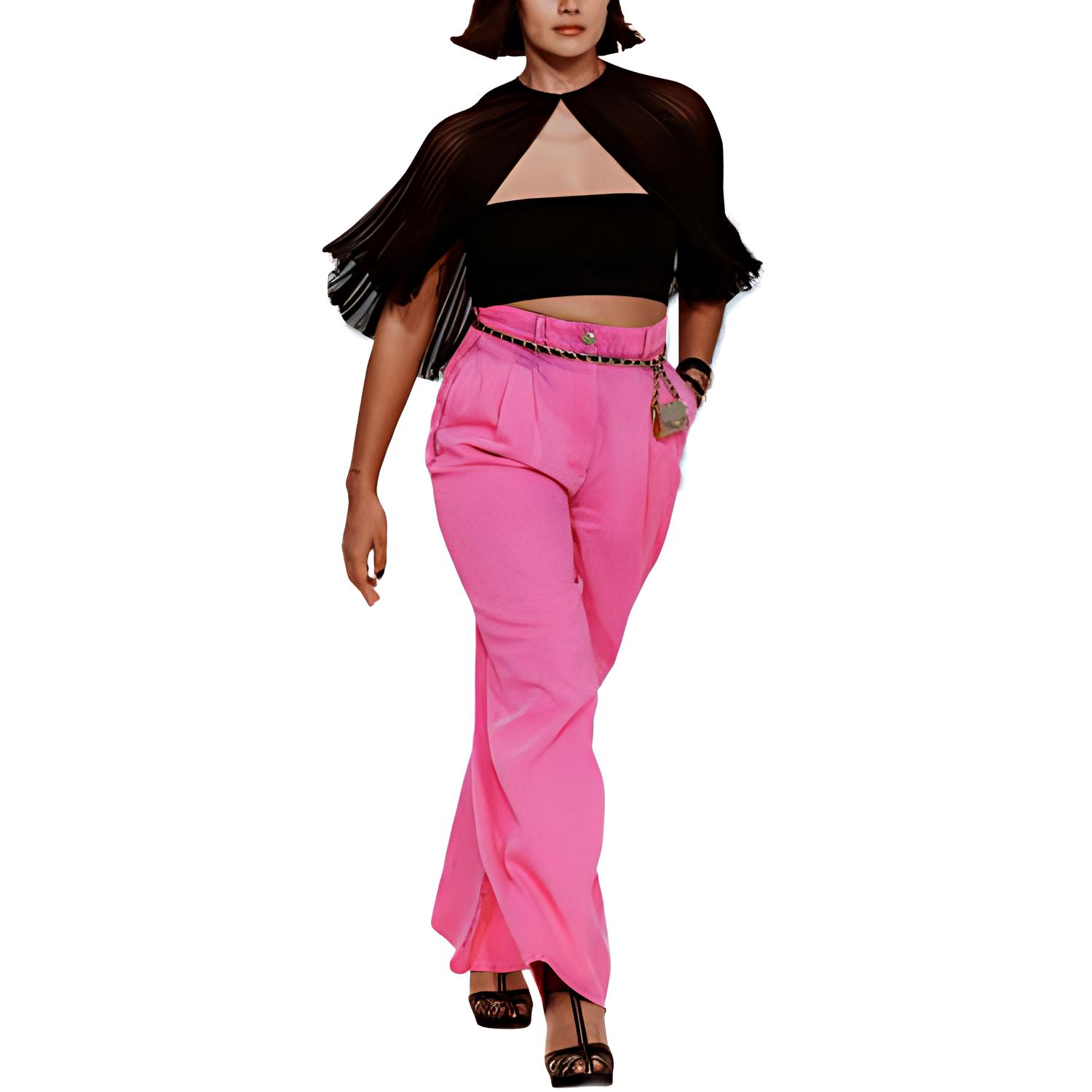 (Women) CHANEL SS21 Neon Pink Washed Denim Jeans. P70662-V62122-NC150