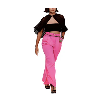 (Women) CHANEL SS21 Neon Pink Washed Denim Jeans. P70662-V62122-NC150