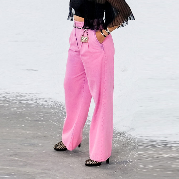 Lookbook (W) シャネル SS21 ネオンピンク ウォッシュドデニムジーンズ. P70662-V62122-NC150