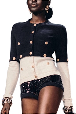 (W) 香奈儿 SS22 黑色羊绒开衫毛衣 P72780-K10442-NI562 Order (W) 香奈儿 SS22 黑色羊绒开衫毛衣 P72780-K10442-NI562