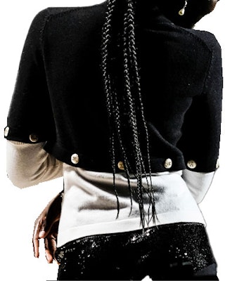 (W) 香奈儿 SS22 黑色羊绒开衫毛衣 P72780-K10442-NI562 Lookbook (W) 香奈儿 SS22 黑色羊绒开衫毛衣 P72780-K10442-NI562