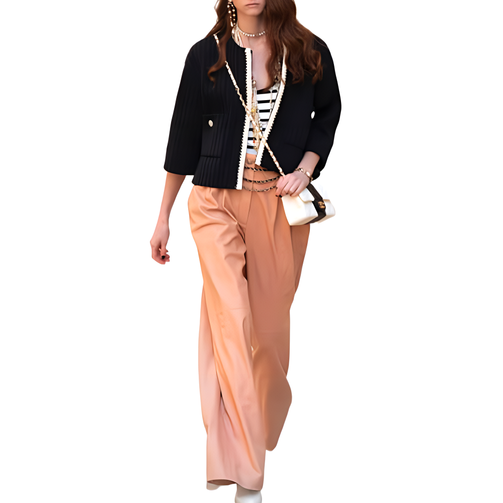 (Women) CHANEL SS22  Black Simple Solid Long Sleeve Knit Top P71829-V63372-94305