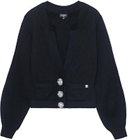 (Women) CHANEL SS22 Black Solid Color Single-Breasted Knit Cardigan P72975-K10512-94305 (Women) CHANEL SS22 Black Solid Color Single-Breasted Knit Cardigan P72975-K10512-94305