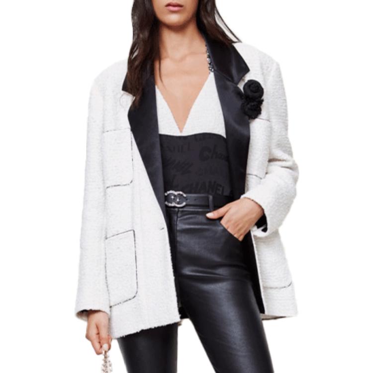 (Women) CHANEL SS22  White Cotton Silk Tweed Jacket P72420-V63388-NG158 圖 4