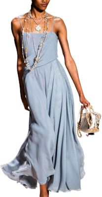 (Women) CHANEL SS22 Gray Sleeveless Slip Dress for Women P72548-V64385-NH806 Lookbook (Women) CHANEL SS22 Gray Sleeveless Slip Dress for Women P72548-V64385-NH806