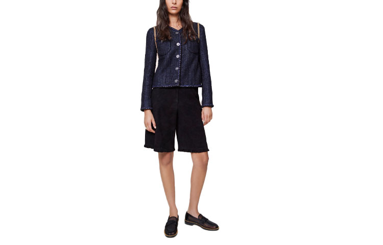 Order (Women) CHANEL SS22 Navy Blue  Tweed Fitted Jacket. P72421-V63428-NG185