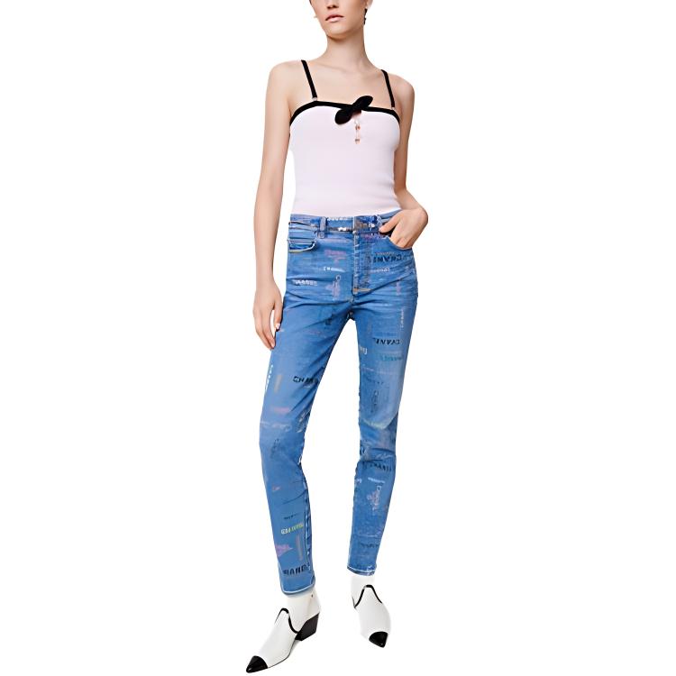 (Women) CHANEL SS22 Pink Bowknot Casual Tank Top for Women. P72250-K10403-NH415