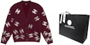 Shop (W) CHANEL SS22 Cárdigan Rojo de Punto con Logo Jacquard y Escote en V. P72997-K10494-NJ056
