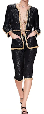 (W) 샤넬 SS22 스팽글 트위드 재킷 블랙 노후드 시크 스타일 P72537-V64050-94305 Buy (W) 샤넬 SS22 스팽글 트위드 재킷 블랙 노후드 시크 스타일 P72537-V64050-94305