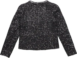 Lookbook (W) 香奈兒 2022 春夏閃亮斜紋呢長袖外套 早春黑色 P72409-V63795-NG797